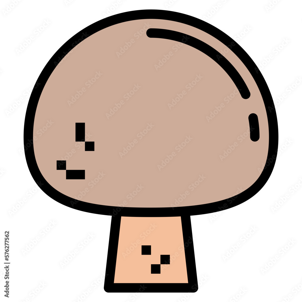 Fototapeta premium mushroom filled outline icon style