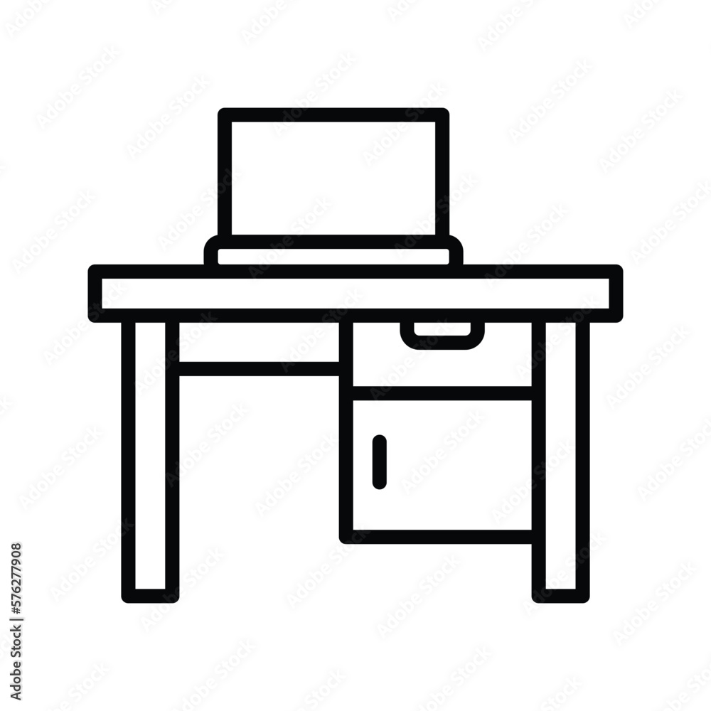 desk icon vector design template in white background desk icon vector design template in white background