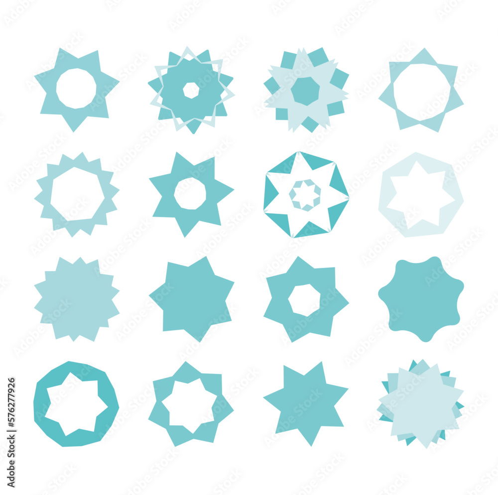 set of stars vector design elements