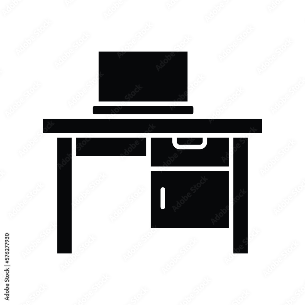 desk icon vector design template in white background desk icon vector design template in white background