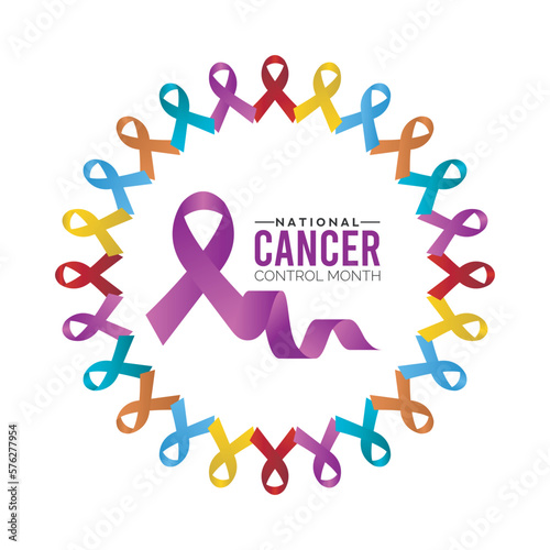 Vector Illustration of National Cancer Control Month observed in April every year