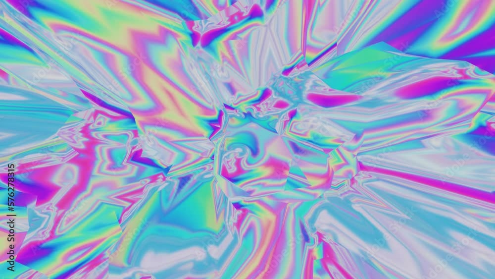 3D rendering image of abstract shapes with moving holographic colors 3D rendering image of abstract shapes with moving holographic colors