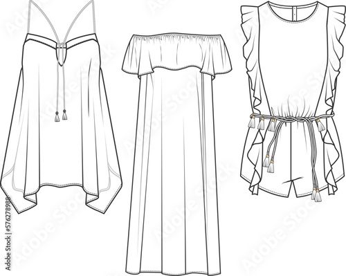 illustration of a dresses