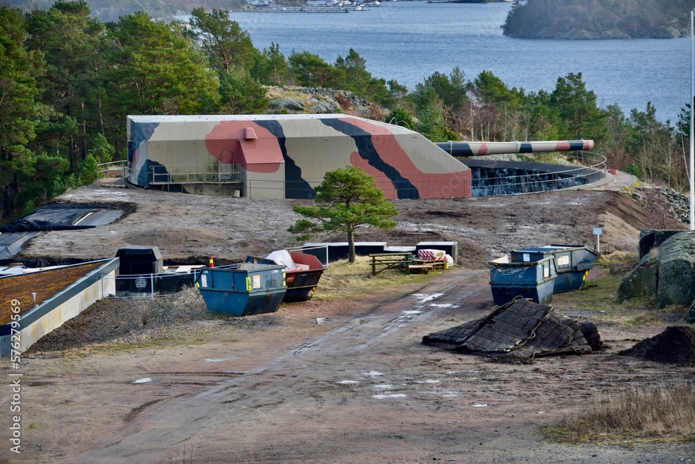 Kristainsand, Norway, February 20, 2023. Kristiansand Cannon Museum