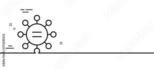 Equality line icon. Gender ethics sign. Equal balance symbol. Minimal line illustration background. Ethics line icon pattern banner. White web template concept. Vector