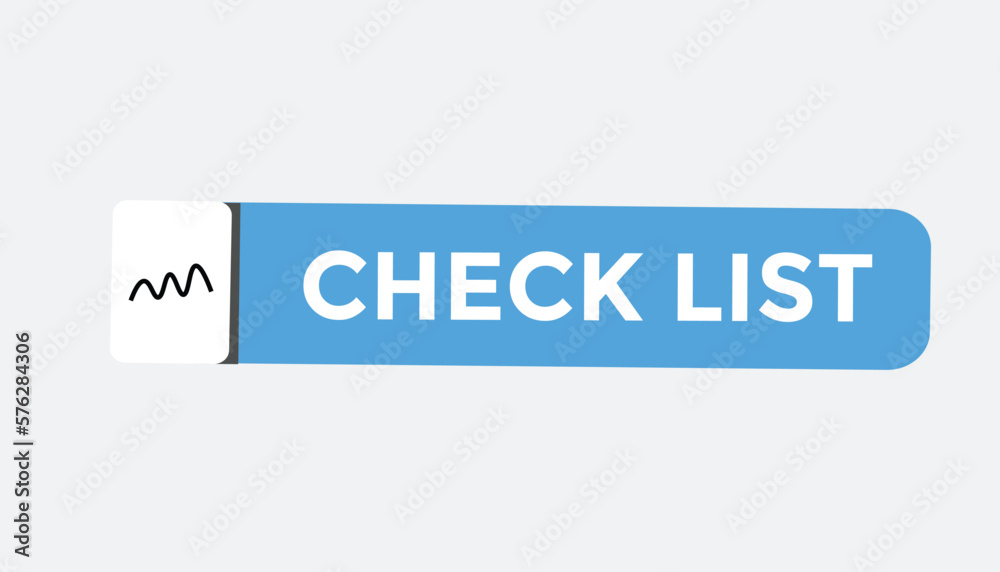 Check list button web banner templates. Vector Illustration Check list button web banner templates. Vector Illustration