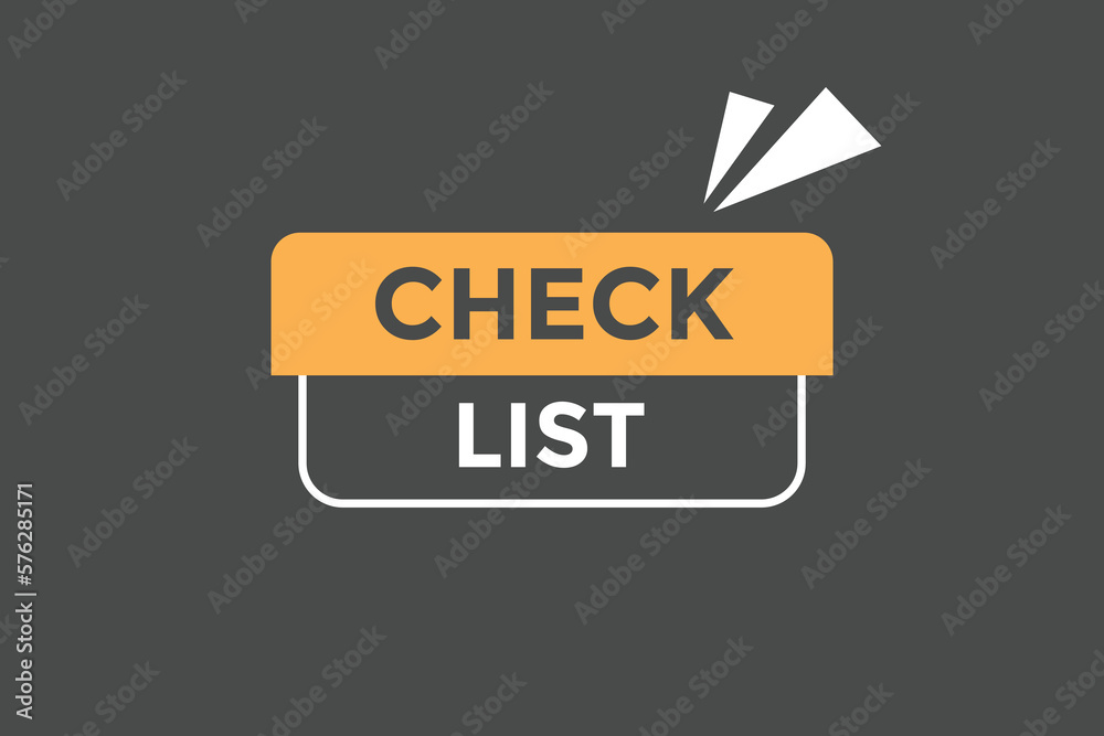 Check list button web banner templates. Vector Illustration Stock ...