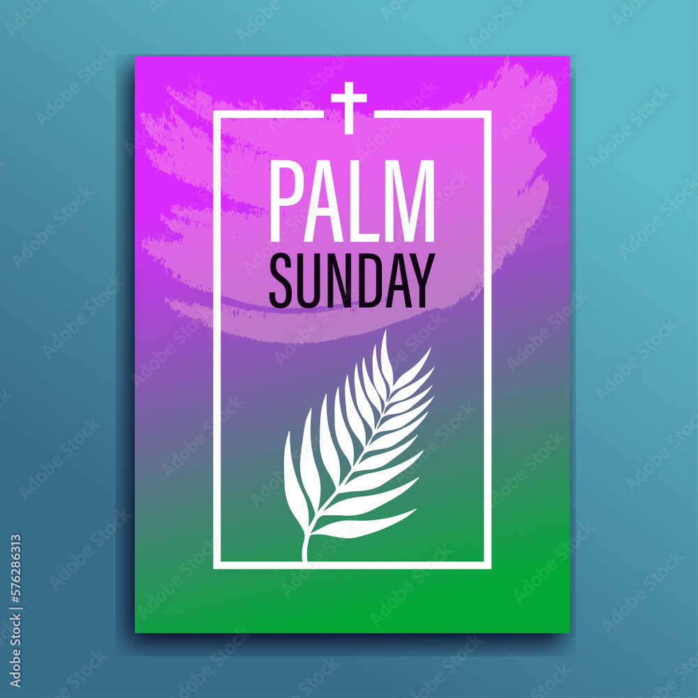 Palm Sunday poster template