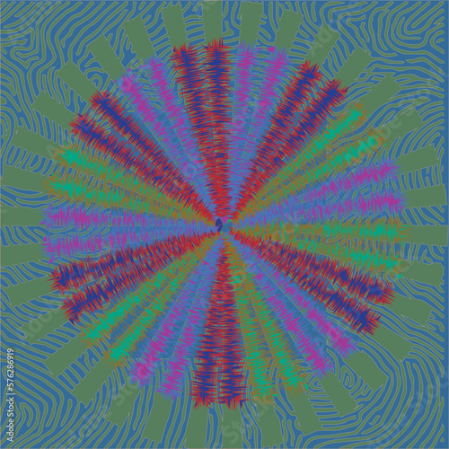 Color gradient background design.Abstract spiral rainbow design element on white background of twist lines.
