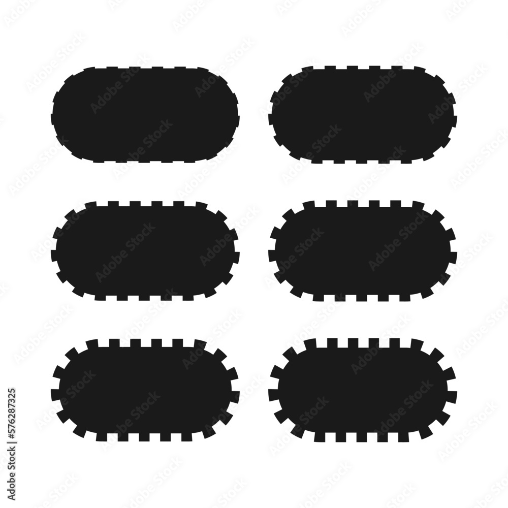 Notch Edge Rounded Rectangle Icon Set Notch Edge Rounded Rectangle Icon Set