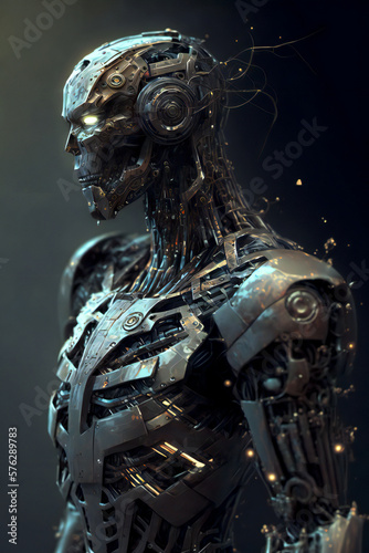 Art Illustration.Robot