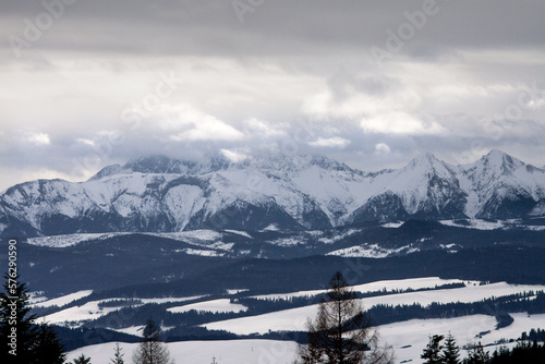 winter landscape with Tatra mountains