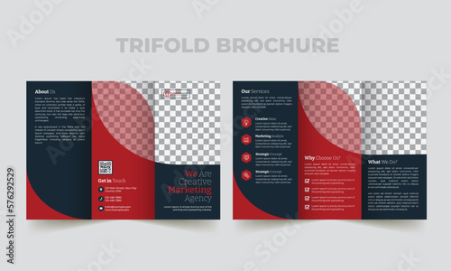 Creative corporate modern business trifold brochure template