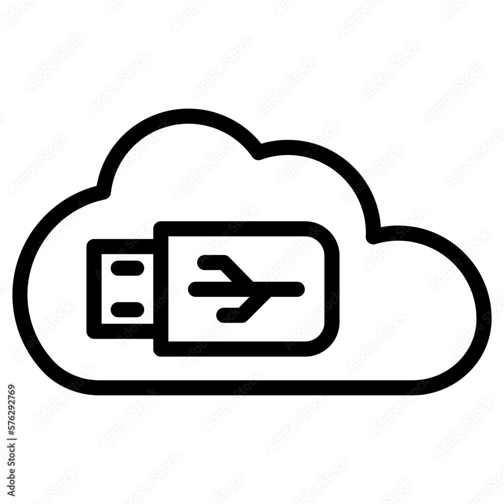 cloud usb icon cloud usb icon