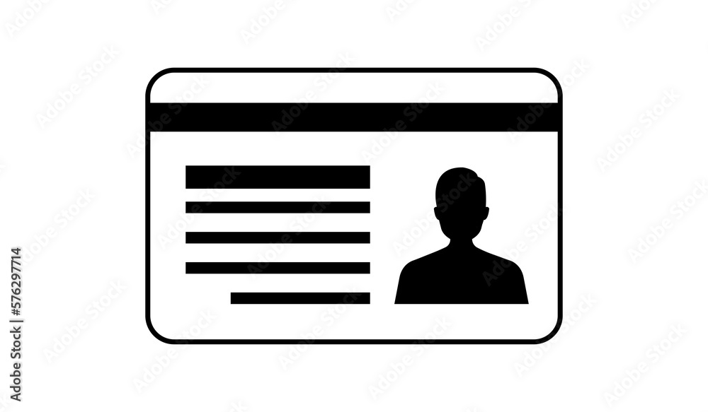 business Male Identity card isolated, Identity verification card, ID