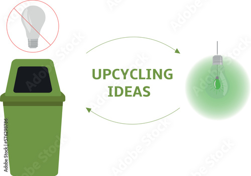 Green plants in pots of light bulbs. Cute flower bottles. Zero waste, reuse ideas. Recycling ideas to save the Earth. potting for recycling, upcycling and zero waste, Don't throw away light bulbs