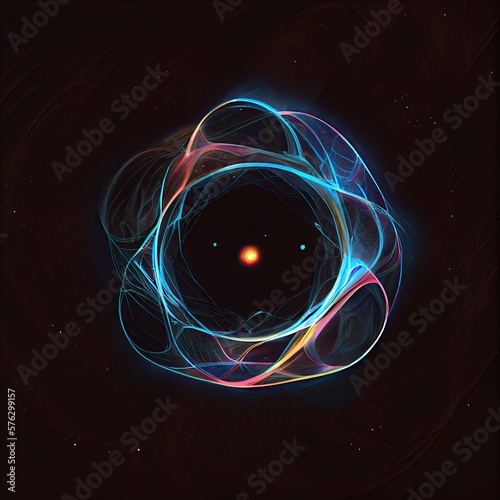 String theory physics illustration