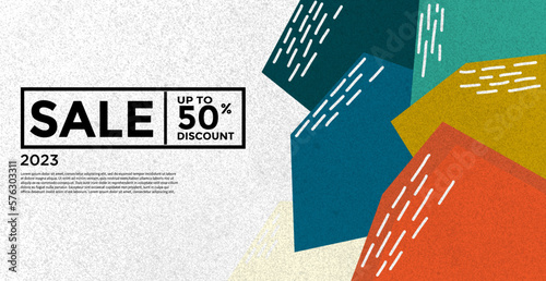 Retro colorful abstract geometric and fluid banner template for marketing promotion material. Giveaway, cash back, gift card and member card bonus design template.