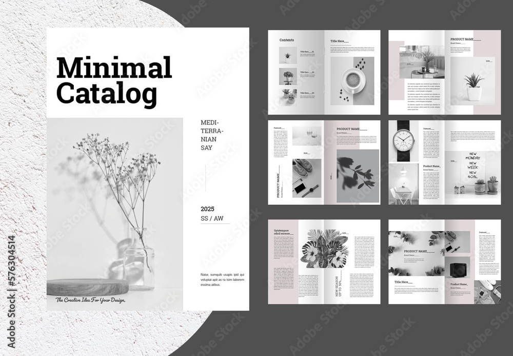 Minimal Catalog Magazin Templates Stock Template Adobe Stock