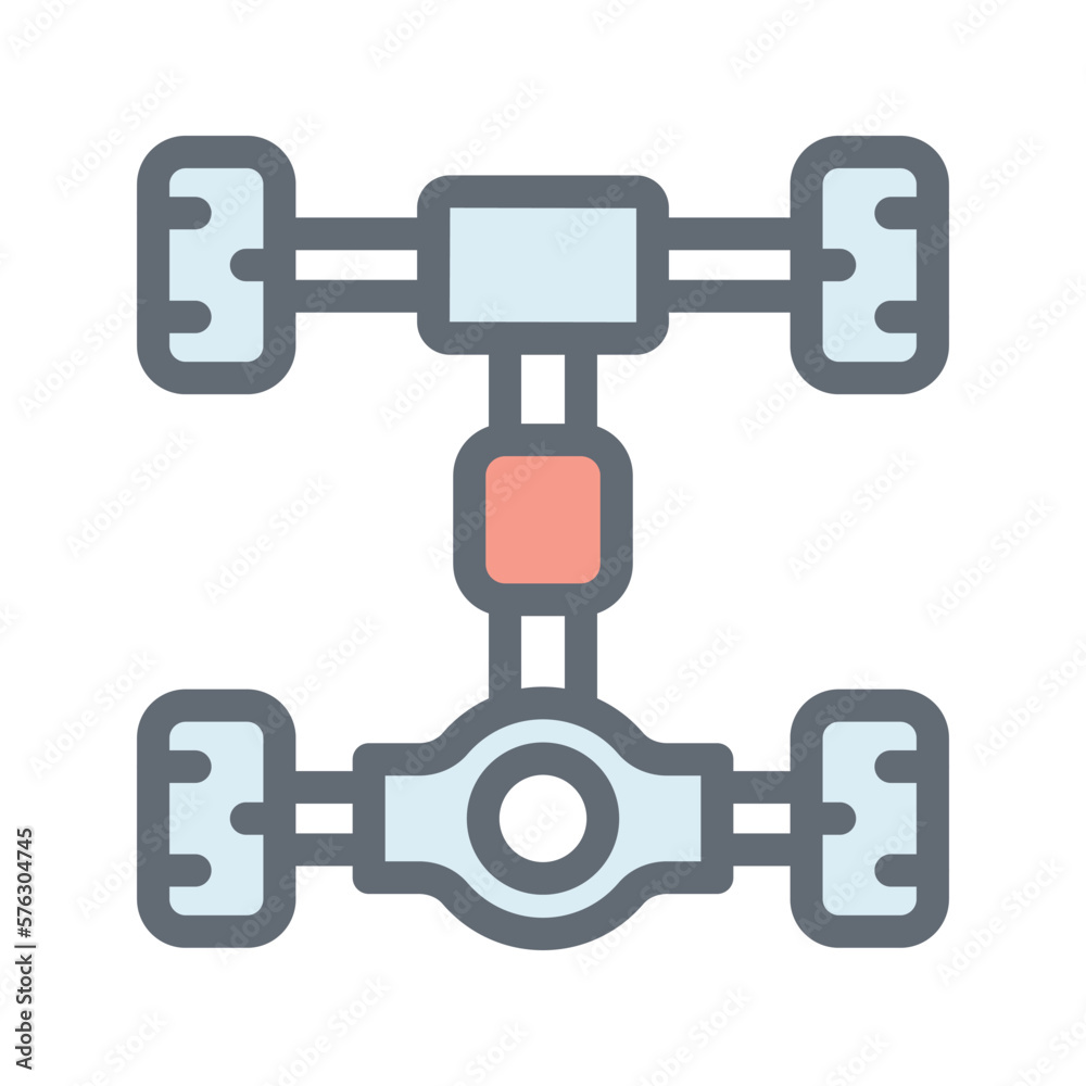 Car Chassis Vector Fill Outline Icons. Simple stock illustration stock Car Chassis Vector Fill Outline Icons. Simple stock illustration stock