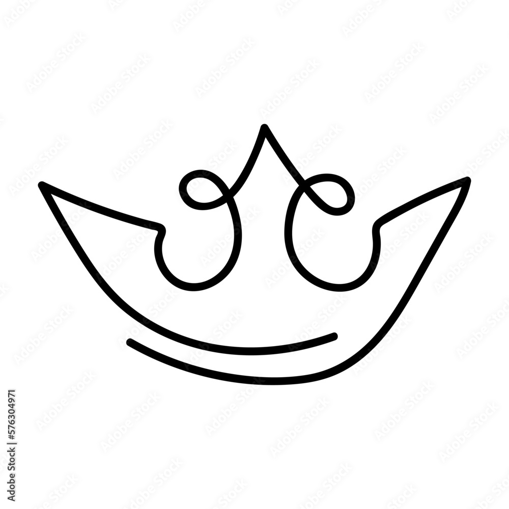 Doodle crowns. Line art king or queen crown sketch vector illustration Doodle crowns. Line art king or queen crown sketch vector illustration