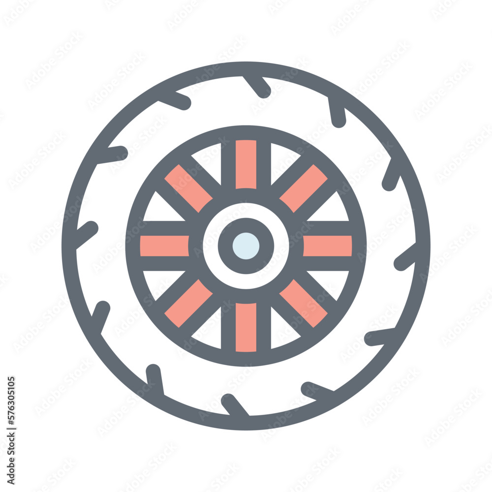 Car Rim Vector Fill Outline Icons. Simple stock illustration stock Car Rim Vector Fill Outline Icons. Simple stock illustration stock
