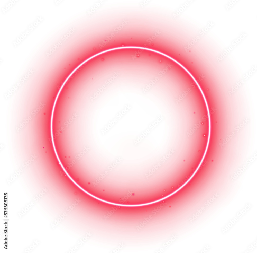 Neon Circle with Sparkles