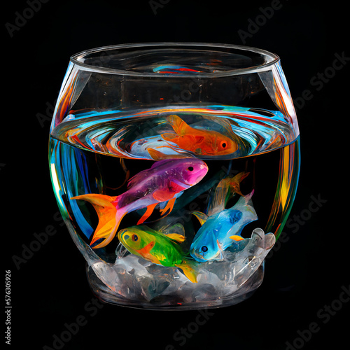 colorful fish in the aquarium