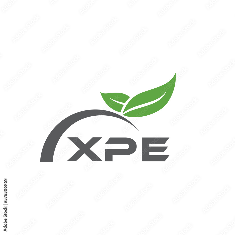 XPE letter nature logo design on white background. XPE creative initials letter leaf logo concept. XPE letter design. XPE letter nature logo design on white background. XPE creative initials letter leaf logo concept. XPE letter design.