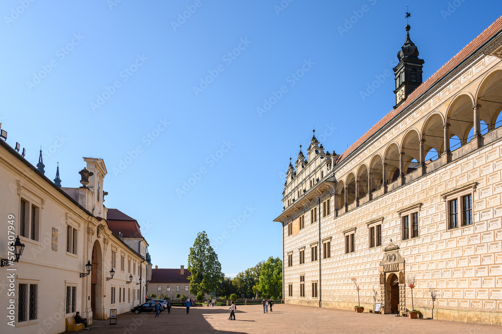 Front of the Famous UNESCO Litomysl Castle in the Czech Republic