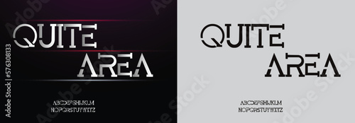 Quite Area, Modern Sport Fonts. Typeface Tech style fonts for technology, digital, movie, logo design. Alphabet Collections