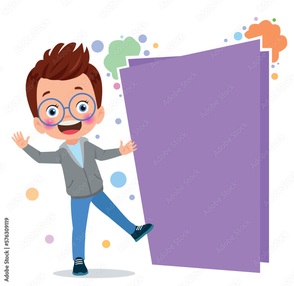 Funny Child Presenting And Pointing Funny Child Presenting And Pointing