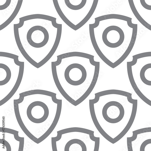 Seamless vector pattern of shields