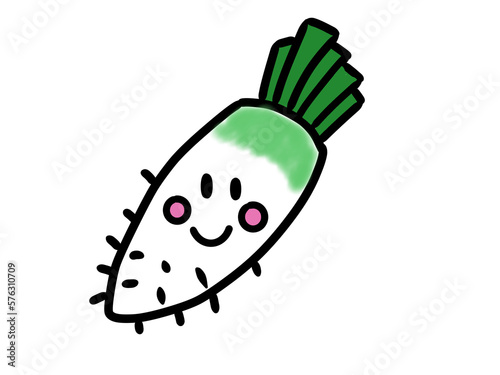 大根のかわいいキャラクター