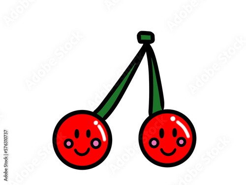 さくらんぼのかわいいキャラクター