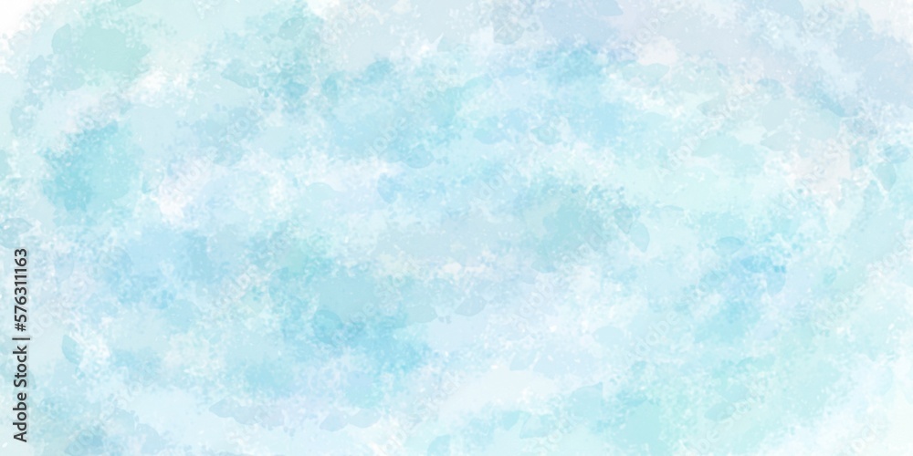 Watercolor texture background. Abstract blue sky