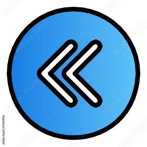 back arrow gradient icon