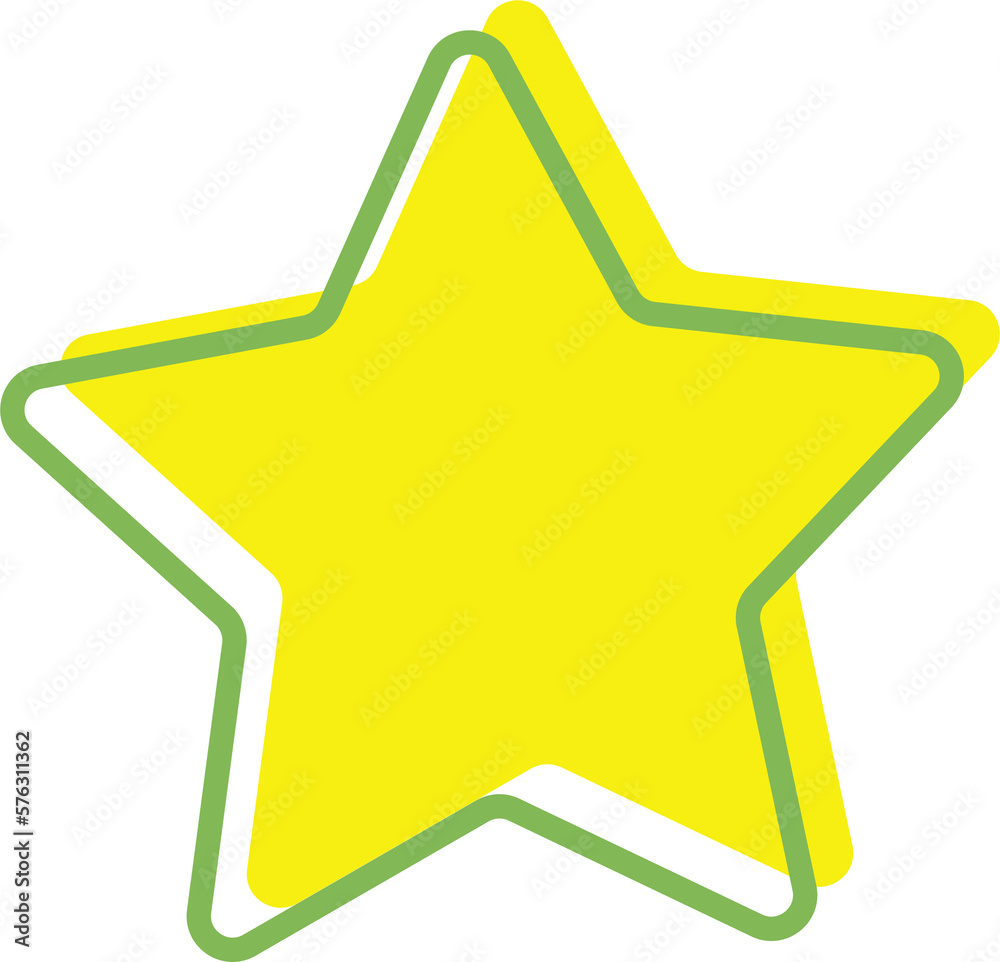 Yellow three-dimensional star pattern icon Yellow three-dimensional star pattern icon
