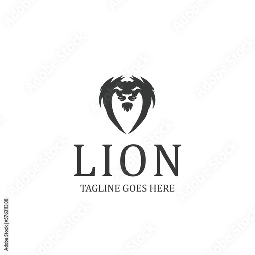 Lion logo design template. Vector illustration