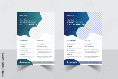 Healthcare cover, template Corporate healthcare, and medical flyer design vector or poster design layout