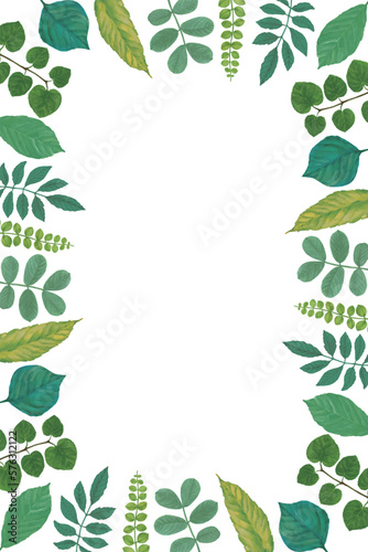 青葉のフレーム背景