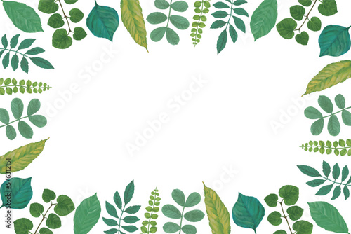 青葉のフレーム背景