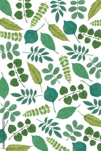 植物模様の背景素材