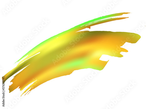 Vector Brush Stroke. Abstract Fluid Splash. Gradient Paintbrush. Watercolor Textured Background. Sale Banner Brushstroke. Isolated Splash on White Backdrop. Fortuna Gold and Yellow