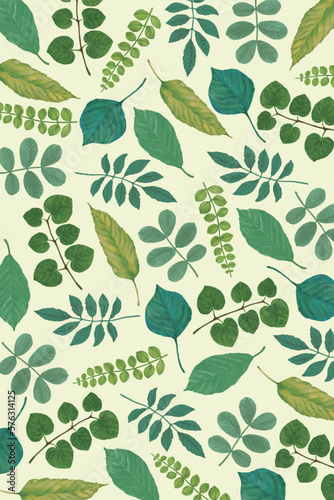 植物模様の背景素材
