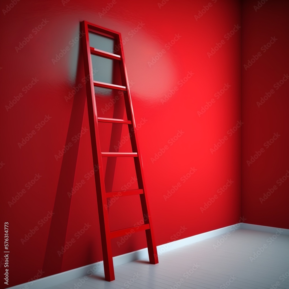 Paint the wall red when renovating the room man to be renovated house home interior ruined mess