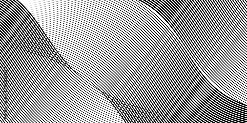 black and white wave abstract background with line art black and white wave abstract background with line art