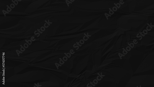 crumpled black paper background close up