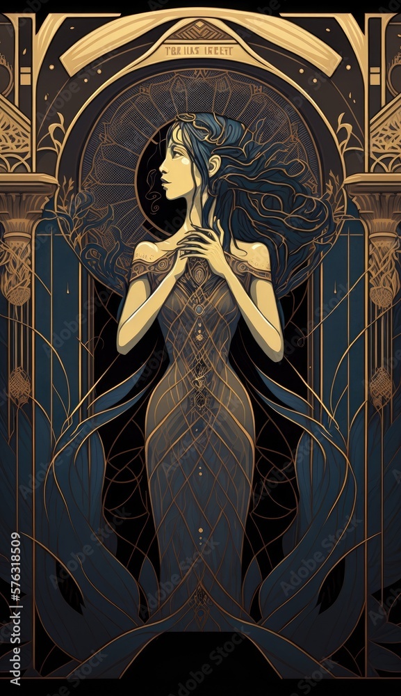 Ilustrace „Anuket, Anaka or Anqet, goddess of the Nile River in ...