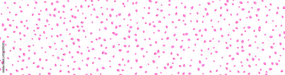flurry of pink cherry blossom petals on traksparent background